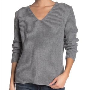 Grey KUT From the Kloth Danielle V-Neck Sweater